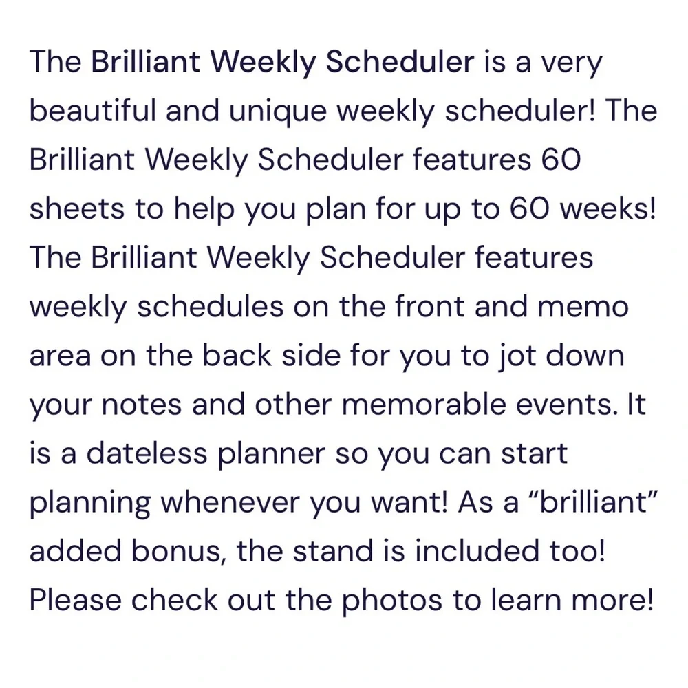 Brilliant Weekly Scheduler - Gray
